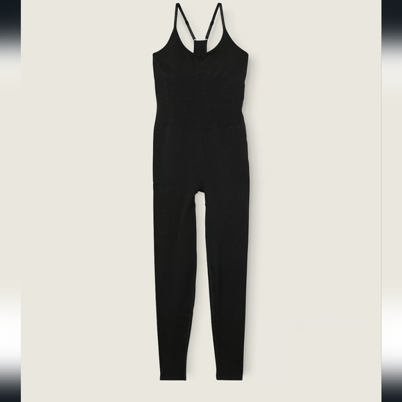 NWT VICTORIAS SECRET PINK SEAMLESS WORKOUT ONSIE BLACK SIZE S - Picture 4 of 8